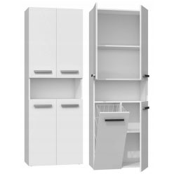 Aldabra 1K DK Badezimmerschrank, weiß matt