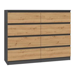 Aldabra MIX M8 140 Kommode, farbe eiche anthrazit