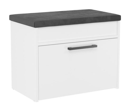 Aldabra Parma Schuhschrank mit Sitz und Ablage, weiß