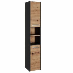 Aldabra MIX S30 Badezimmerschrank, farbe eiche anthrazit