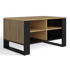 Aldabra MIX 4P SLIM Couchtisch, farbe Eiche-schwarz