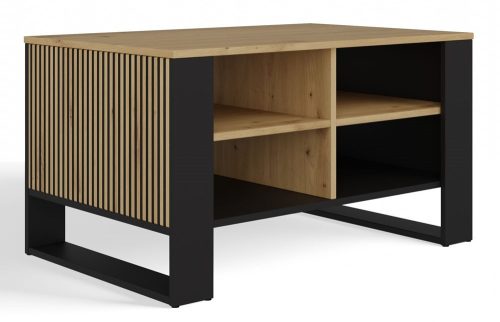 Aldabra MIX 4P SLIM Couchtisch, farbe Eiche-schwarz