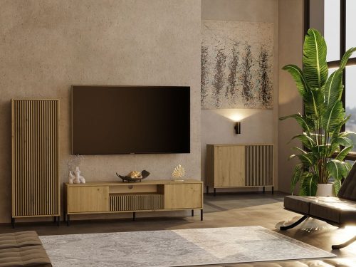 Aldabra RTV KAMARO160 TV Schrank, 40x164x47 cm, farbe Eiche