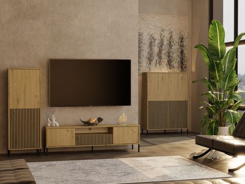 Aldabra KAMARO 2DK Regalschrank, 40x53,5x147,5 cm, farbe Eiche