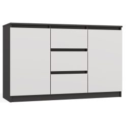 Aldabra 2D3S Kommode, anthrazit-weiß 