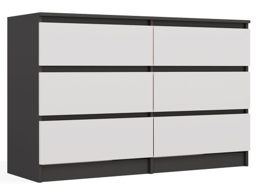 Aldabra M6 120 Kommode, anthrazit-weiß 