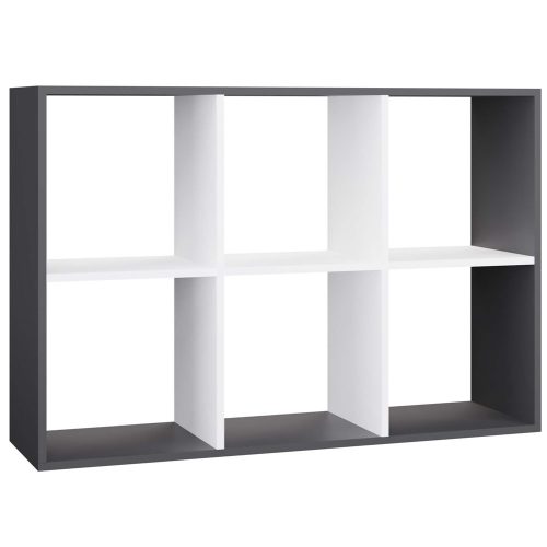 Aldabra Malax 2x3 Regal, anthrazit-weiß 