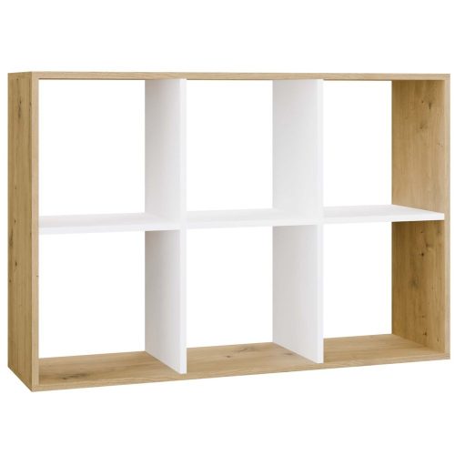 Aldabra Malax 2x3 Regal, farbe eiche-weiß 