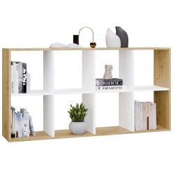 Aldabra Malax 2x4 Regal, farbe eiche-weiß 