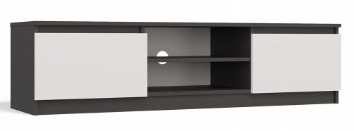 Aldabra RTV140 TV Schrank, anthrazit-weiß 