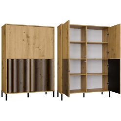 Aldabra KAMARO 4DK/SLIM Regalschrank, farbe eiche 