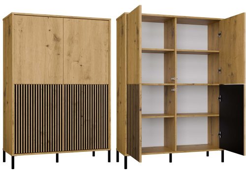 Aldabra KAMARO 4DK/SLIM Regalschrank, farbe eiche 