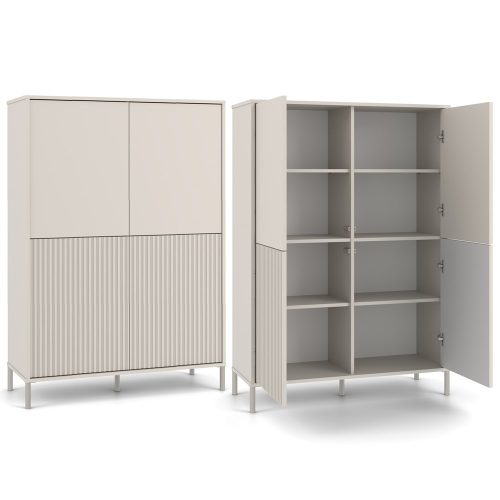 Aldabra KAMARO 4DK/SLIM Regalschrank, Kaschmir 